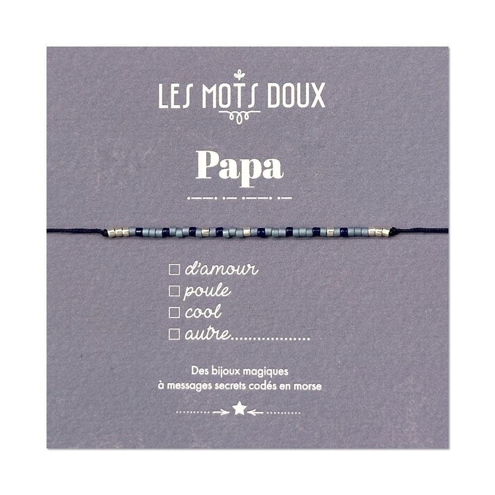 Bijoux - Bracelet Code Morse : Papa - LES MOTS DOUX