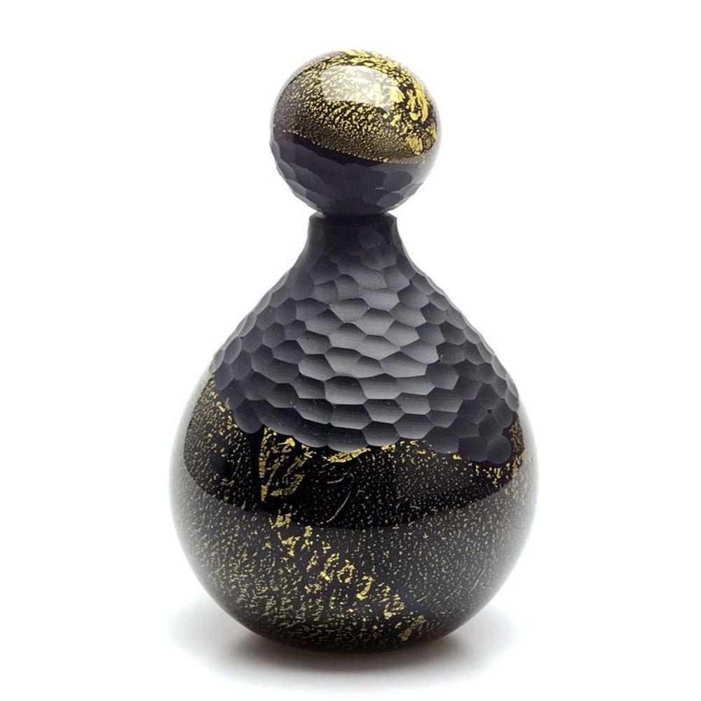 Design objects - Decoration - 4-piece Murano glass set - black with gold leaf - MILODINA