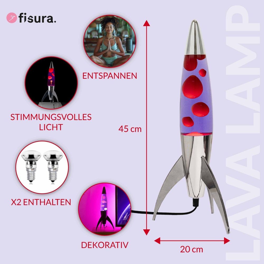 Lampes de table - LAMPE À LAVE - ROCKET - FISURA