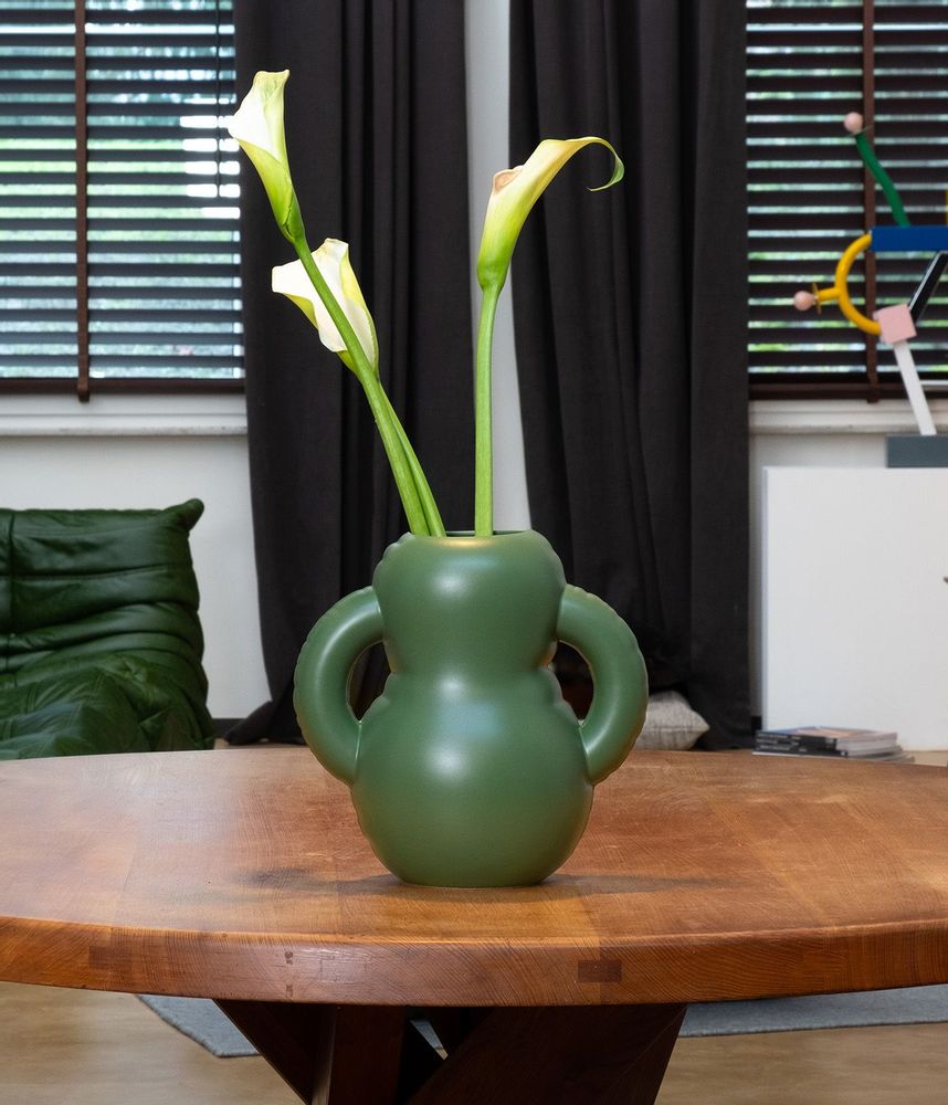 Vases - Blow Up Vase 'Oscar' Bone - HOME STUDYO