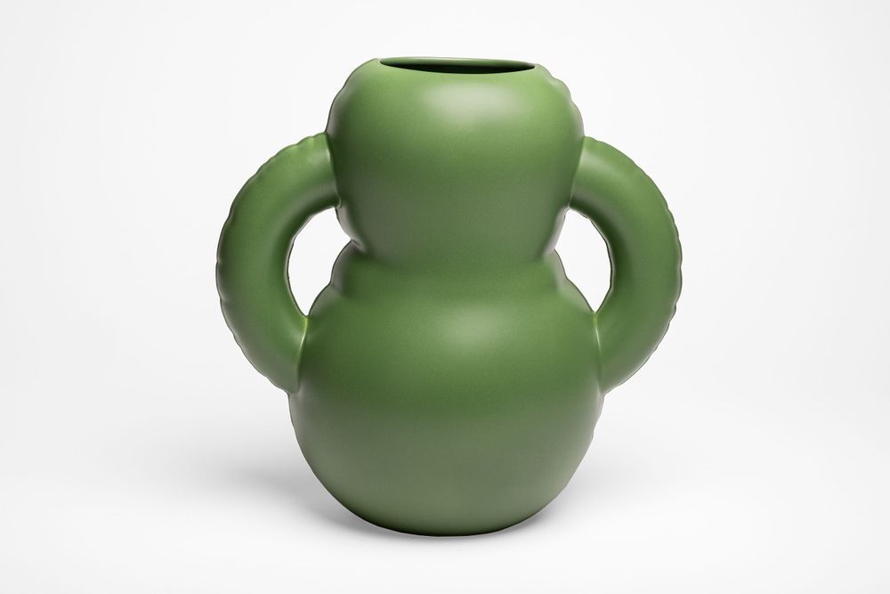 Vases - Blow Up Vase 'Oscar' Bone - HOME STUDYO