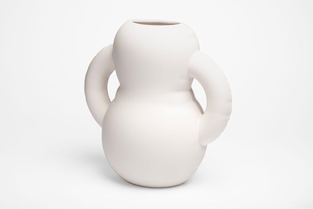 Vases - Blow Up Vase 'Oscar' Bone - HOME STUDYO