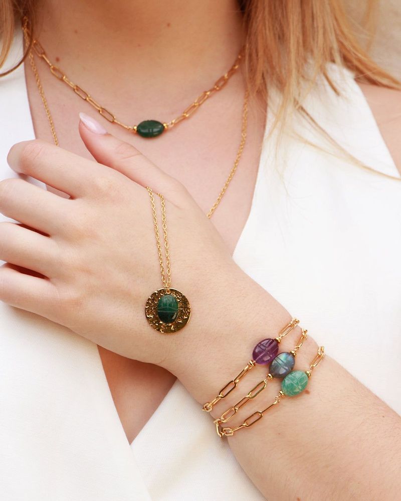 Jewelry - Scarabée long necklace - NILAÏ PARIS
