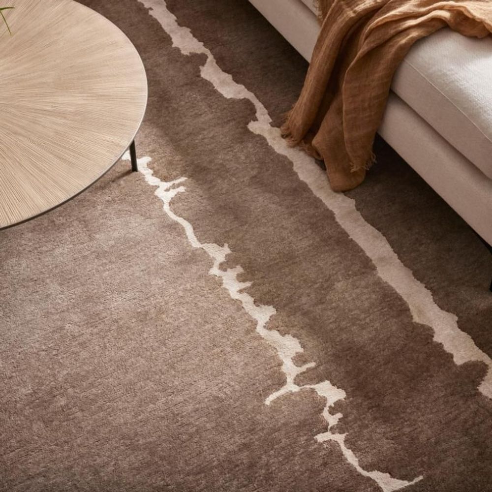 Tapis design - Tapis New Age - Path, Brun - REZAS RUGS