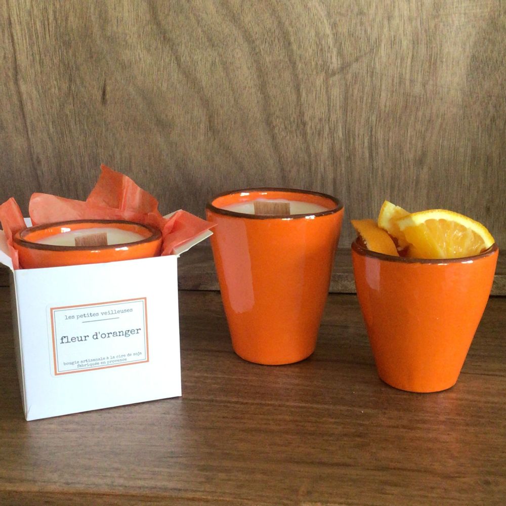Candles - Orange blossom earthenware candle - LES PETITES VEILLEUSES