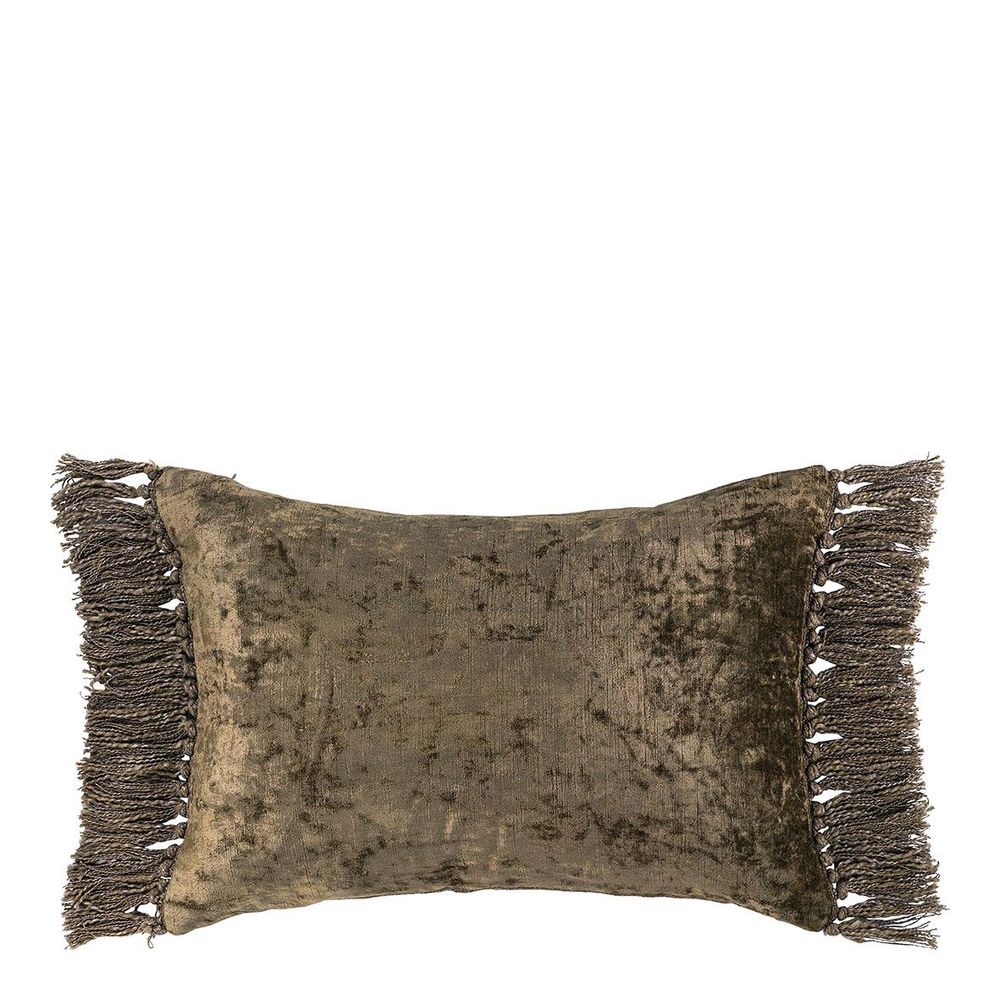 Fabric cushions - PAULA cushion cover iridescent taupe velvet - BLANC D'IVOIRE