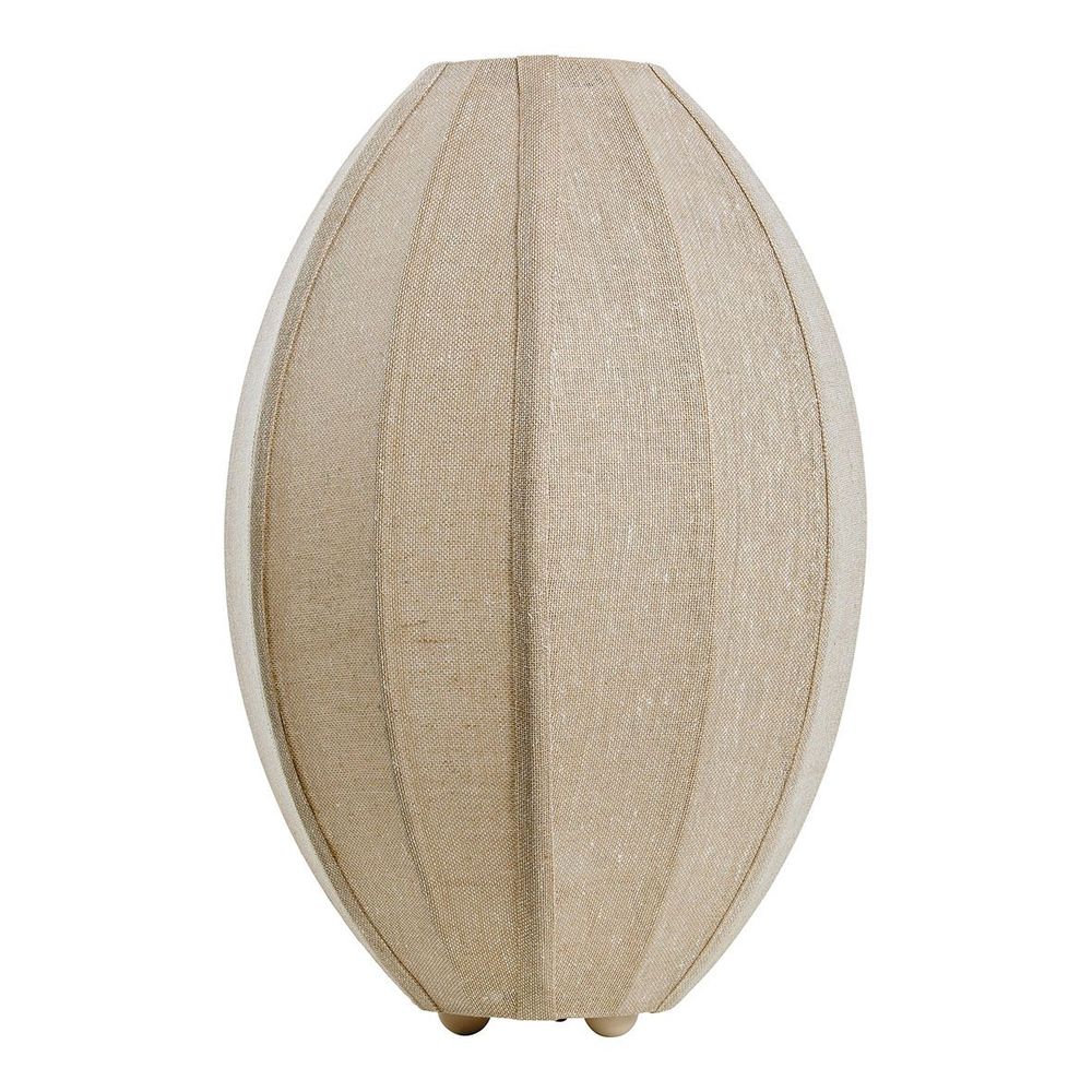 Lampes à poser - Lampe CALYPSO ovale tissu crème - BLANC D'IVOIRE