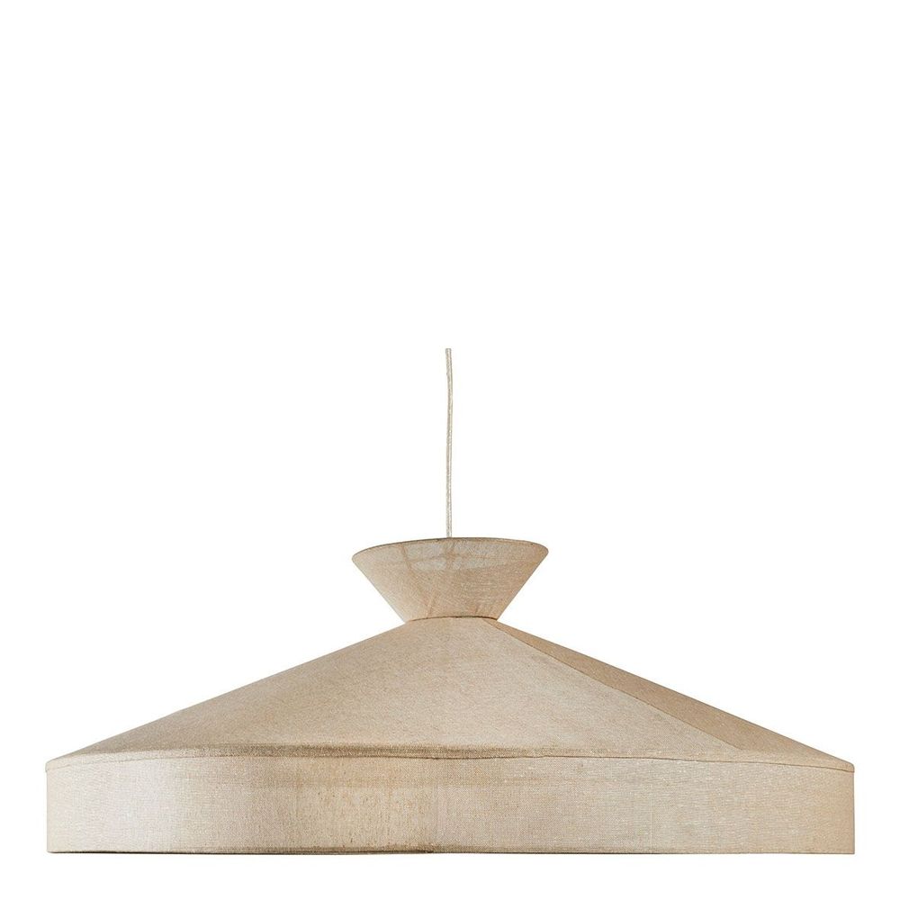 Hanging lights - CAPELINE pendant light in cream fabric - BLANC D'IVOIRE