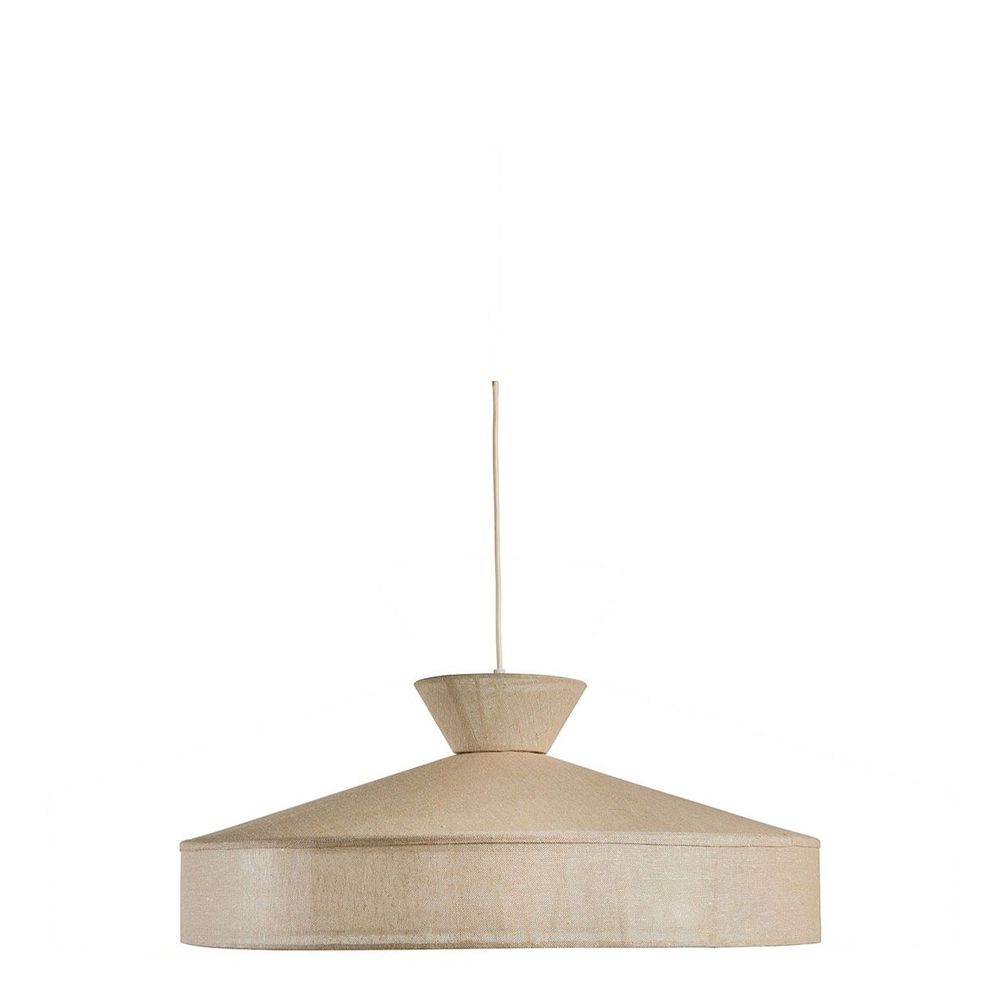 Hanging lights - CAPELINE pendant light in cream fabric  - BLANC D'IVOIRE