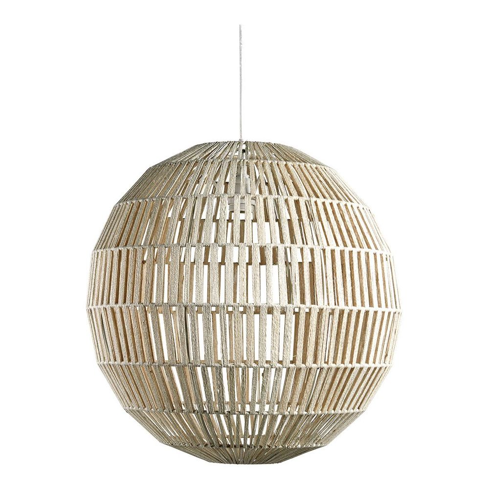 Hanging lights - SPHERE white jute pendant light - BLANC D'IVOIRE