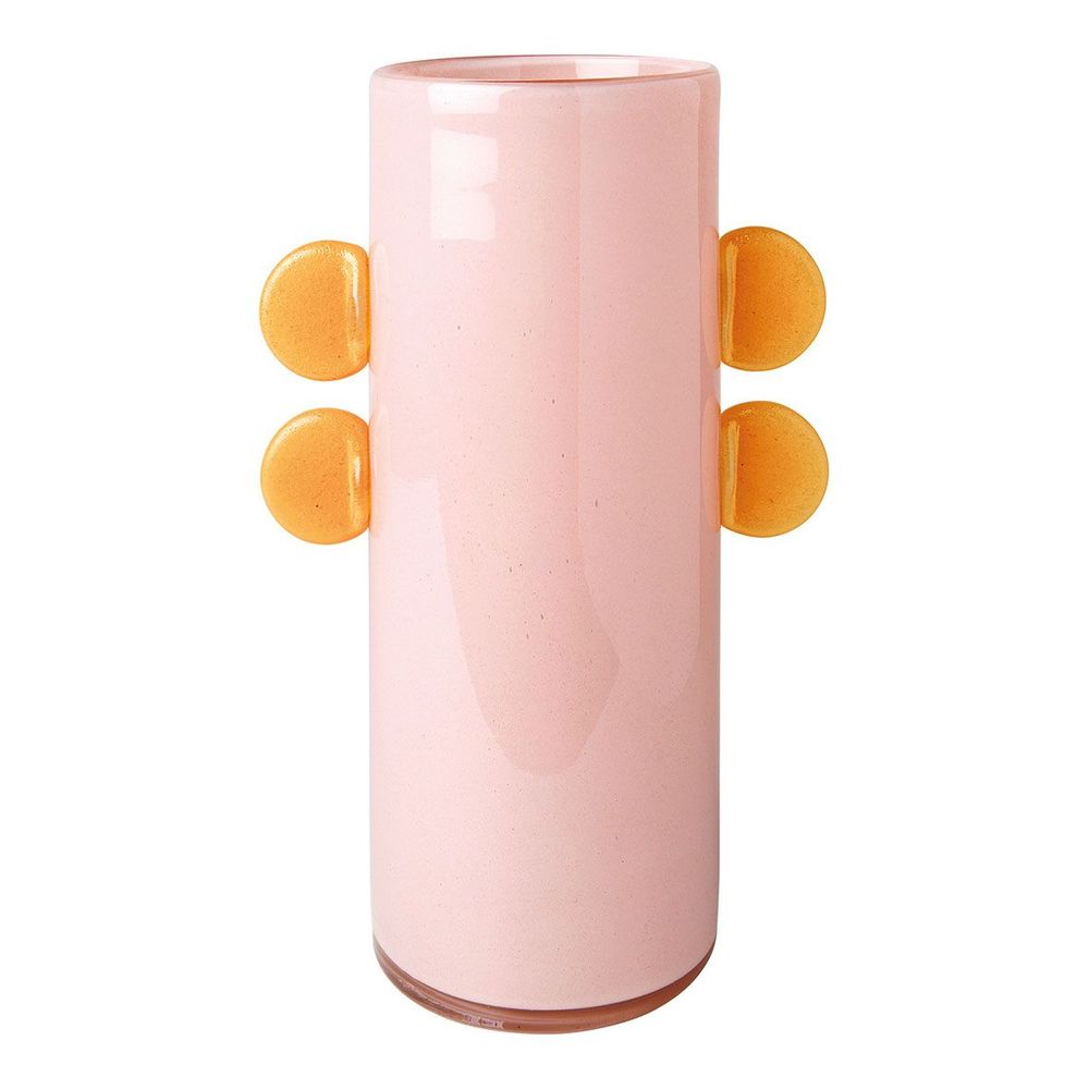 Objets de décoration - Vase PIPA verre rose - BLANC D'IVOIRE