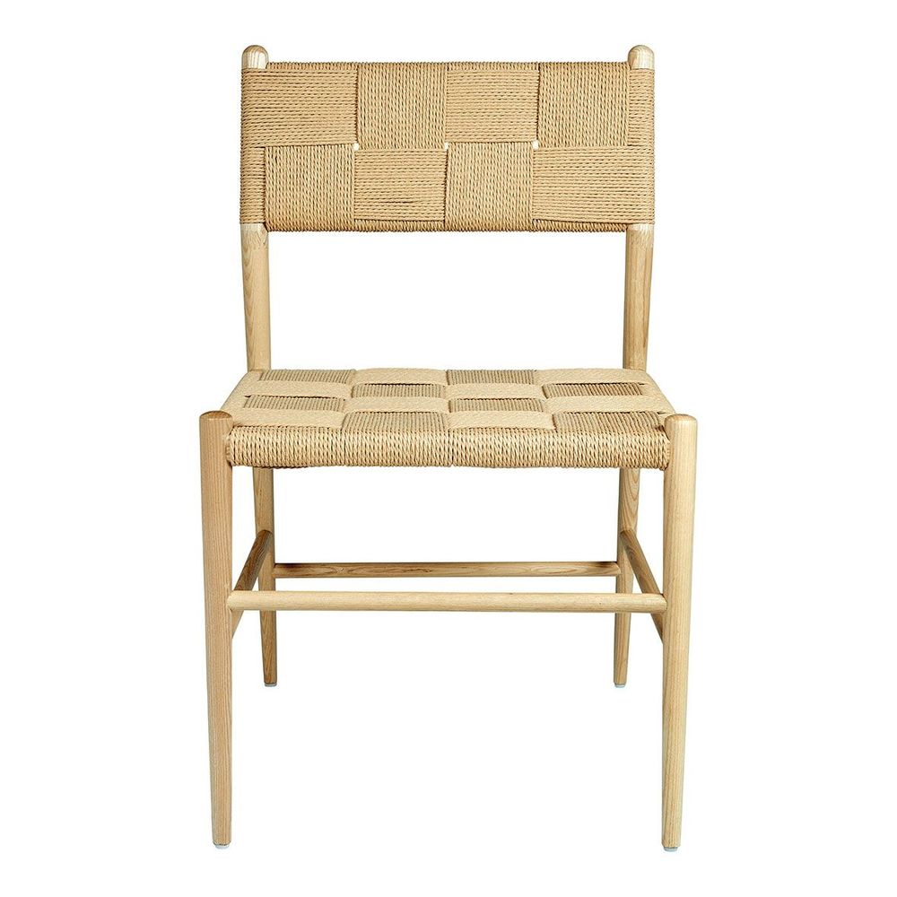 Chaises - Chaise JULIETTE hévéa finition bois blond - BLANC D'IVOIRE