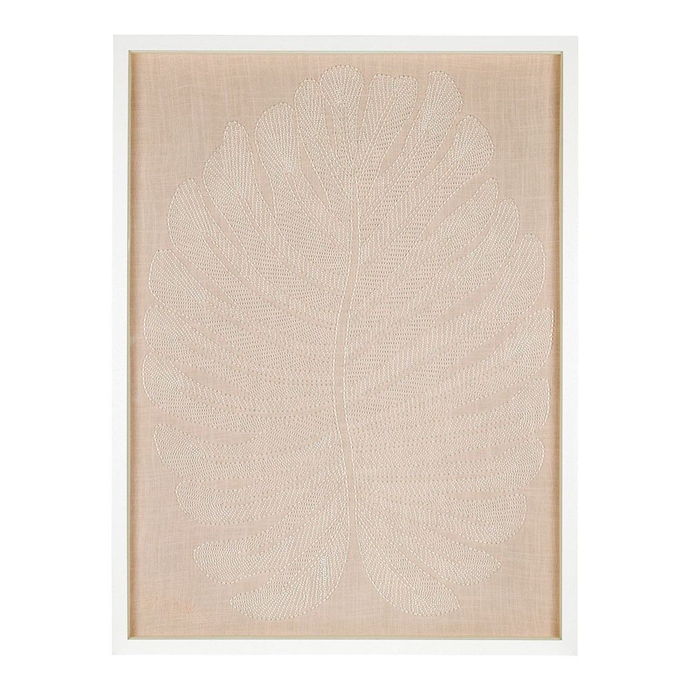 Paintings - PALME wall decoration with ecru beads
 - BLANC D'IVOIRE