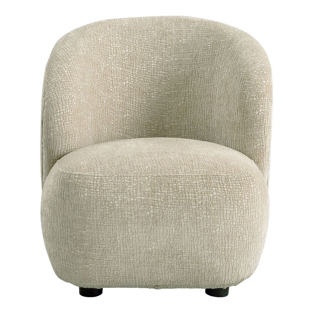 Fauteuils - Fauteuil LISETTE tissu jacquard de velours sable - BLANC D'IVOIRE