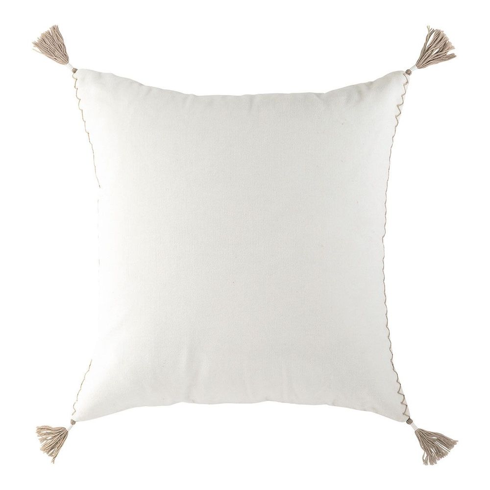 Fabric cushions - MATTEO white cotton velvet cushion cover - BLANC D'IVOIRE
