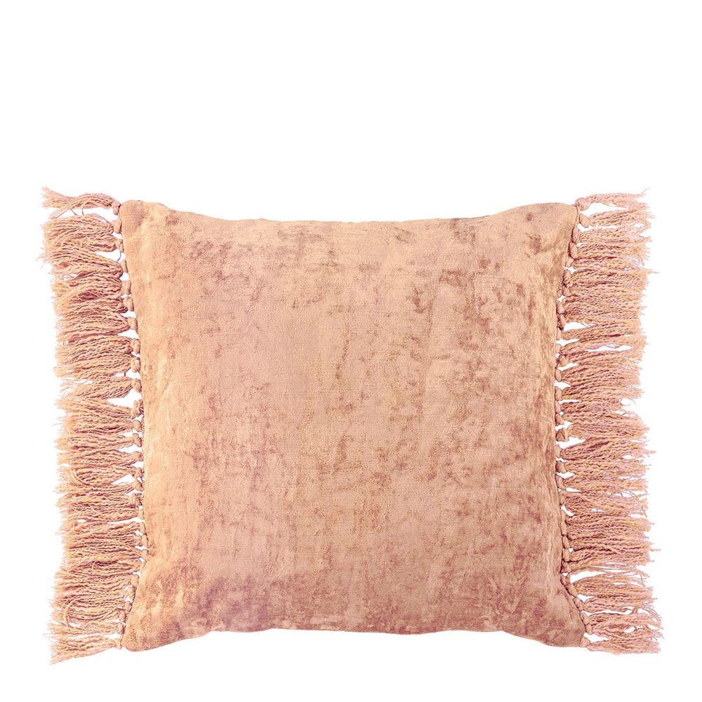 Coussins textile - Housse de coussin PAULA velours irisé blush - BLANC D'IVOIRE