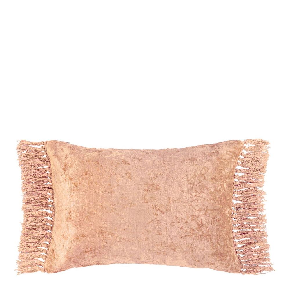Coussins textile - Housse de coussin PAULA velours irisé blush - BLANC D'IVOIRE