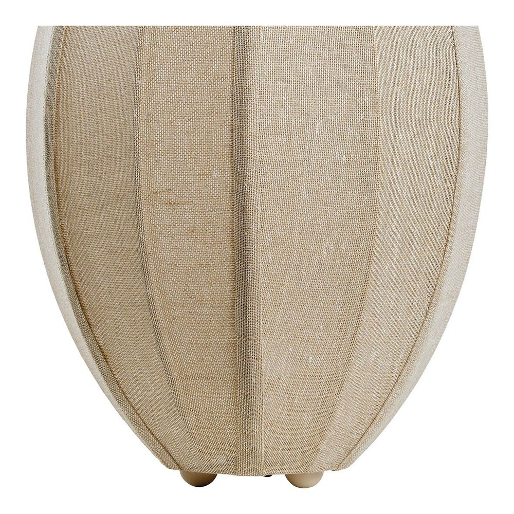 Lampes à poser - Lampe CALYPSO ovale tissu crème - BLANC D'IVOIRE