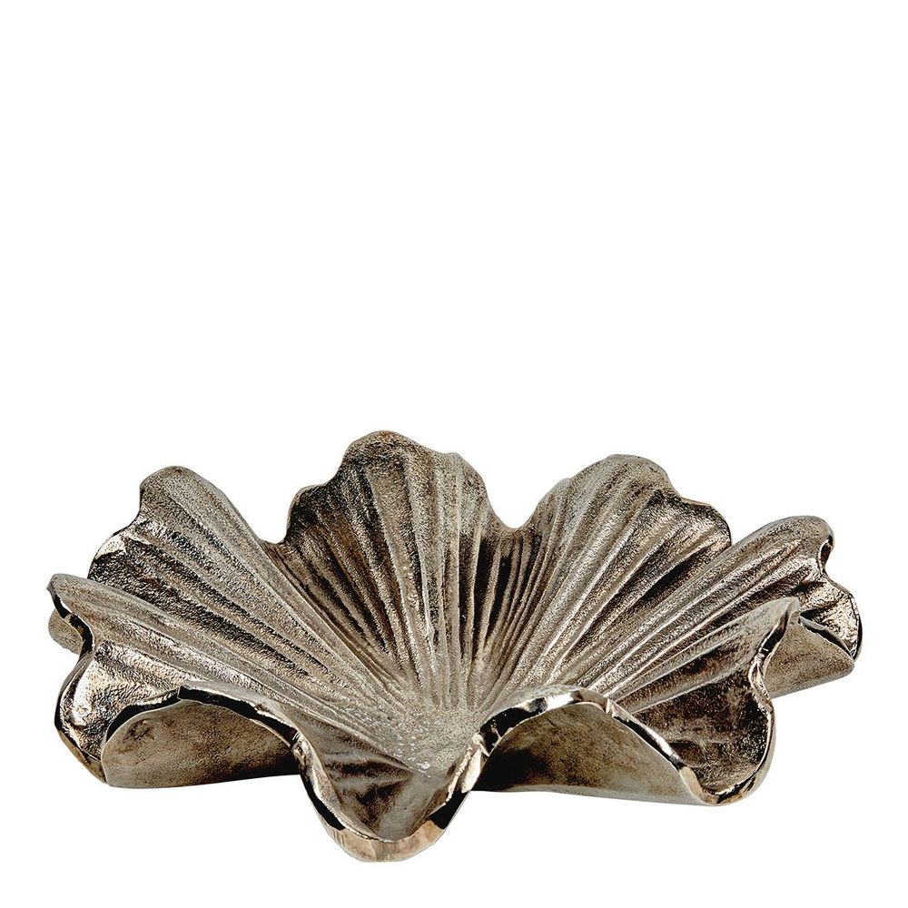 Plateaux - Set de 2 plateaux FLORA métal finition nickel vieilli - BLANC D'IVOIRE