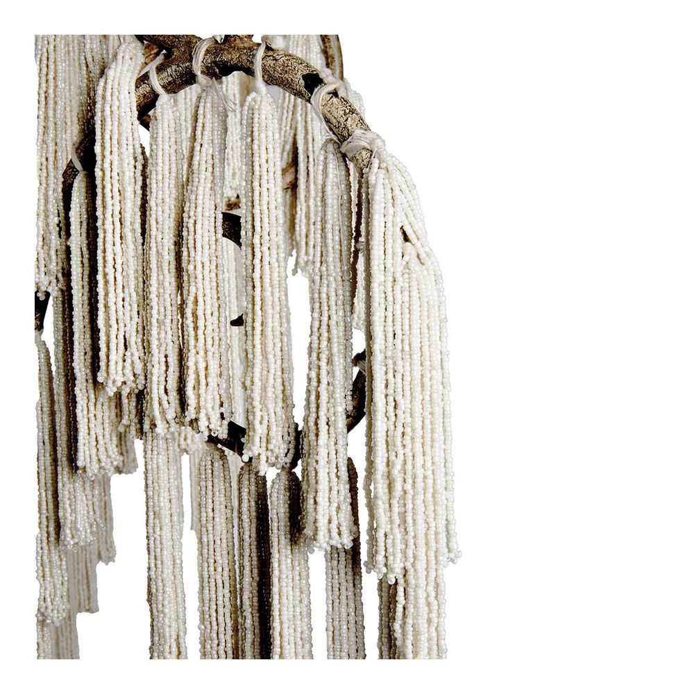 Hanging lights - ANASTASIA metal and pearl pendant light - BLANC D'IVOIRE