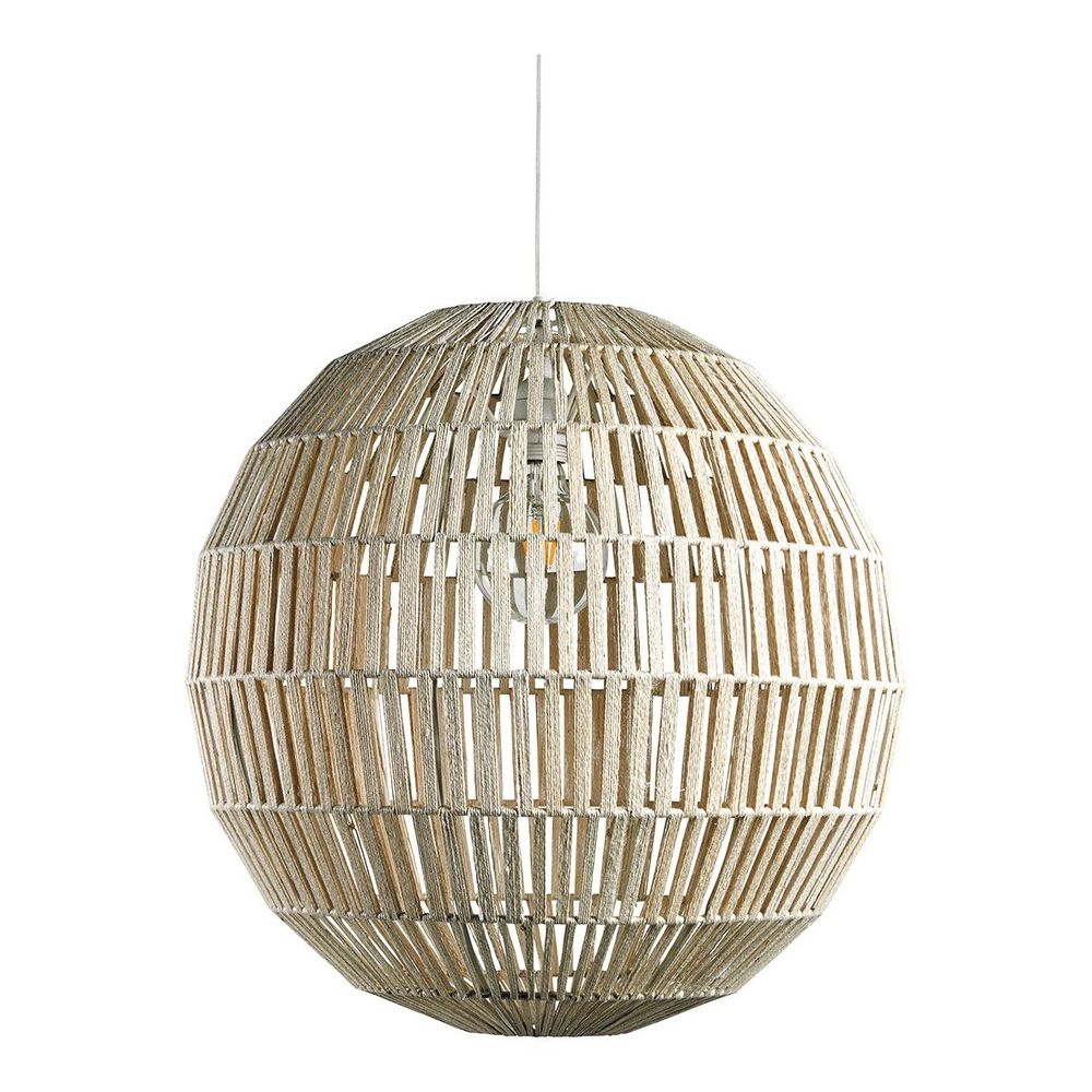 Hanging lights - SPHERE white jute pendant light - BLANC D'IVOIRE