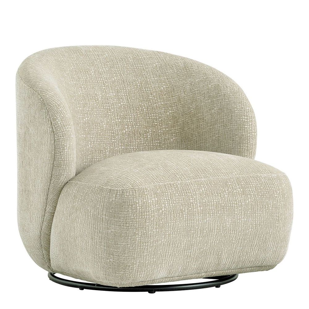 Armchairs - LISETTE armchair in sand velvet jacquard fabric - BLANC D'IVOIRE