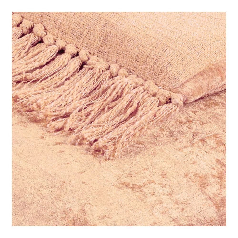 Linge de lit - Futon PAULA velours irisé blush - BLANC D'IVOIRE