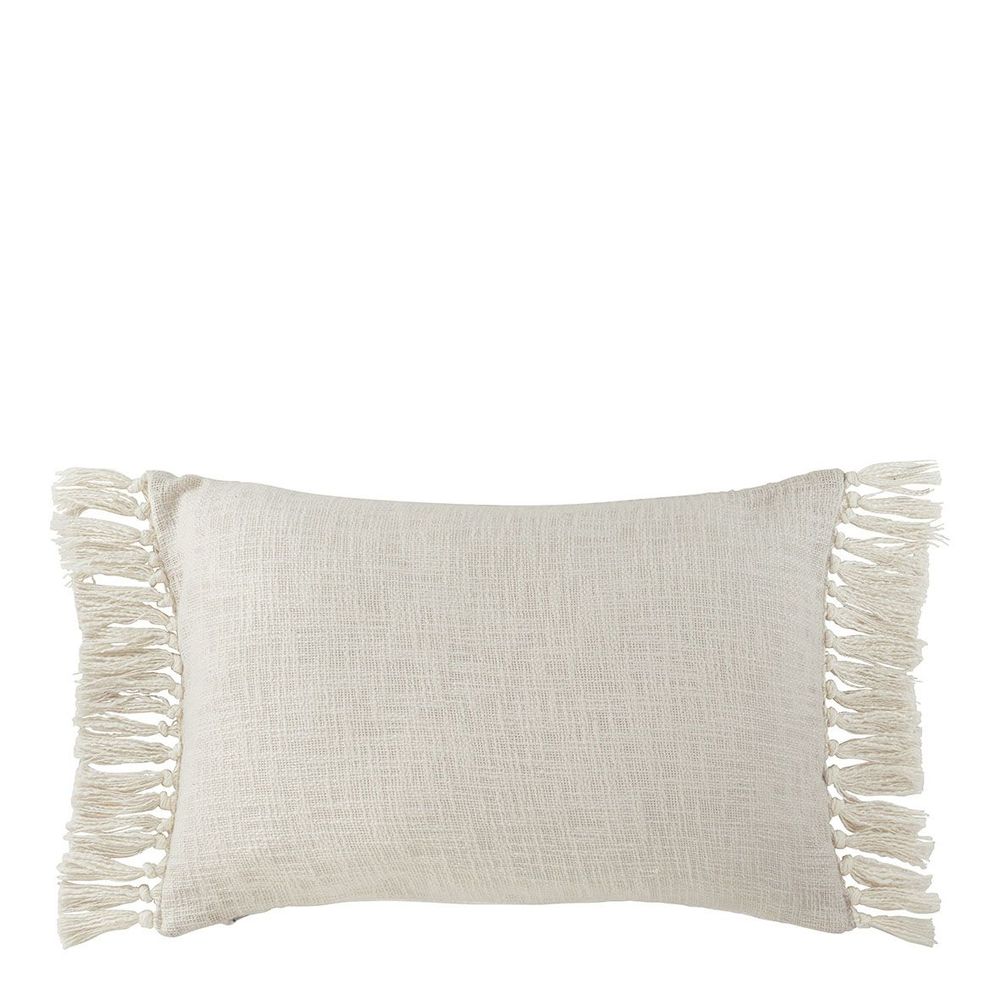 Fabric cushions - PAULA white iridescent velvet cushion cover - BLANC D'IVOIRE