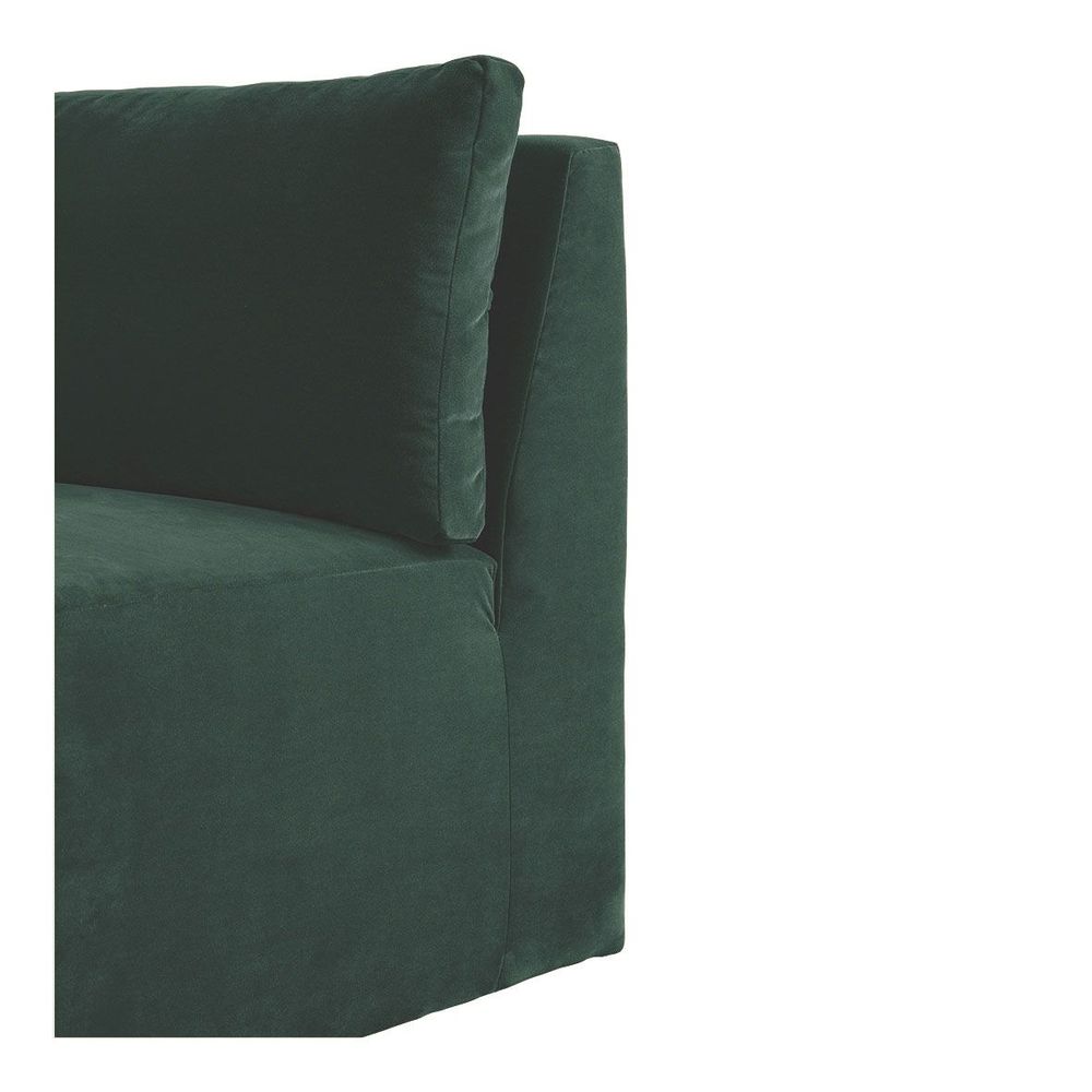Sofas - LOU sofa forest green cotton velvet central module - BLANC D'IVOIRE