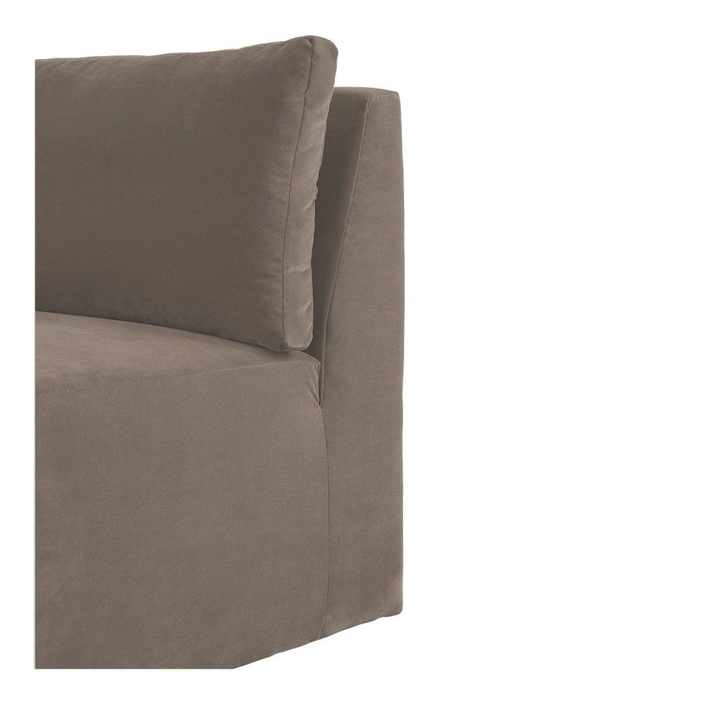 Sofas - LOU sofa taupe cotton velvet central module - BLANC D'IVOIRE