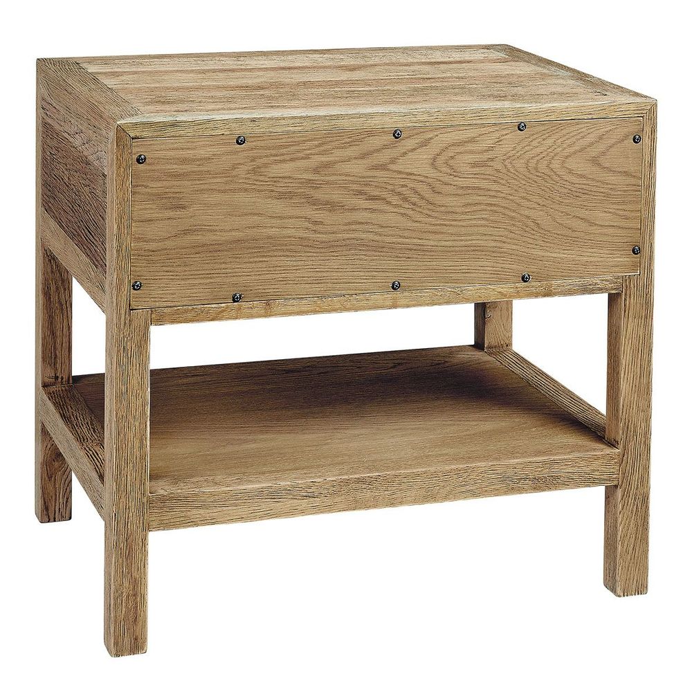 Night tables - MARCELLE bedside table recycled light oak - BLANC D'IVOIRE
