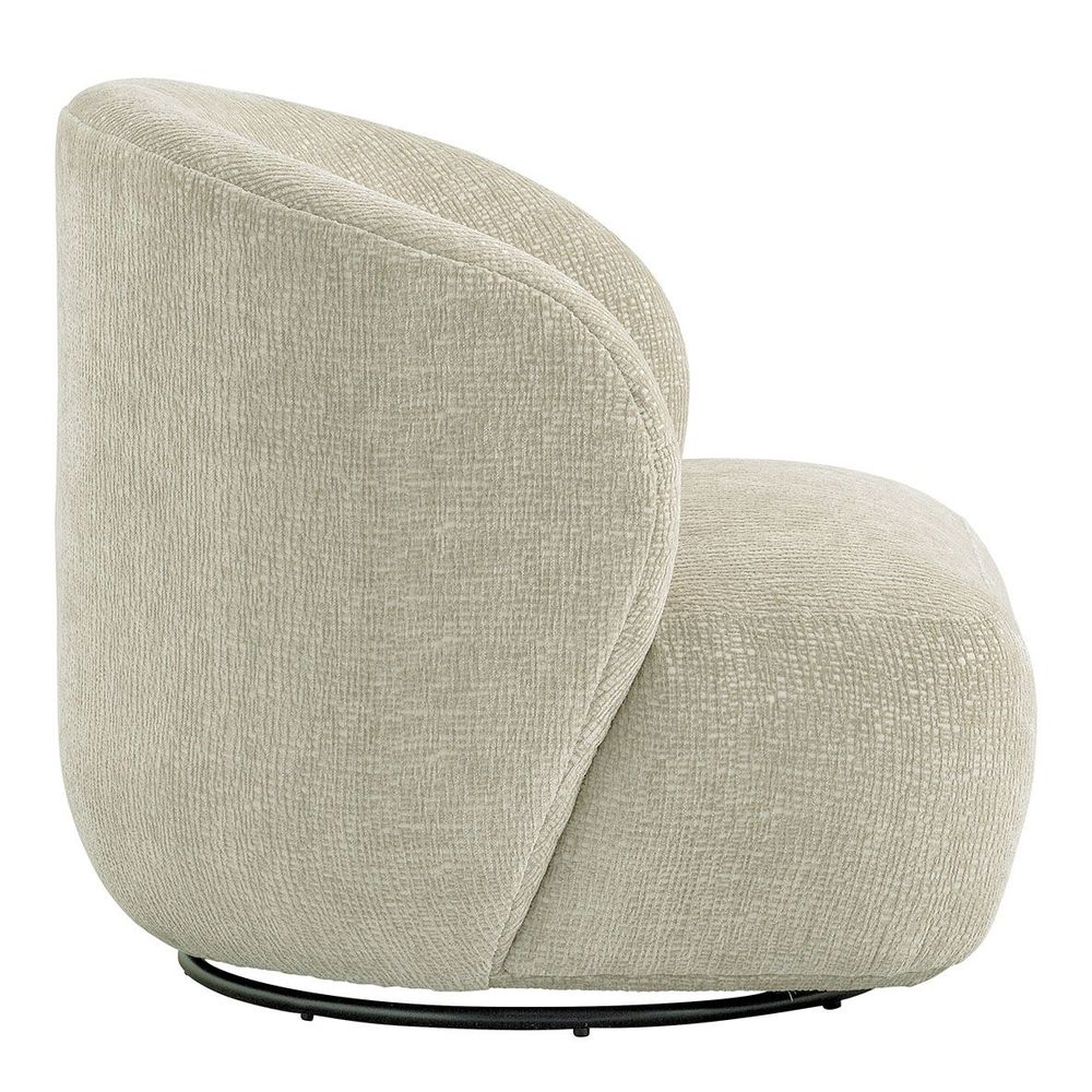 Armchairs - LISETTE armchair in sand velvet jacquard fabric - BLANC D'IVOIRE
