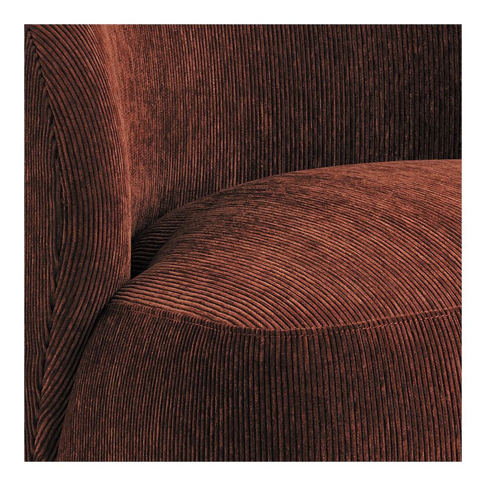 Armchairs - LISETTE armchair in brick red corduroy - BLANC D'IVOIRE