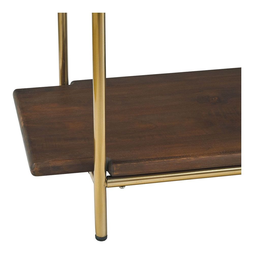 Bookshelves - VICTOR bookcase in waxed mango wood, walnut finish and metal - BLANC D'IVOIRE