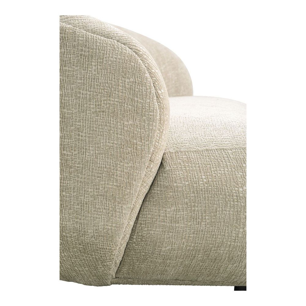 Sofas - LISETTE sofa sand velvet jacquard fabric  - BLANC D'IVOIRE