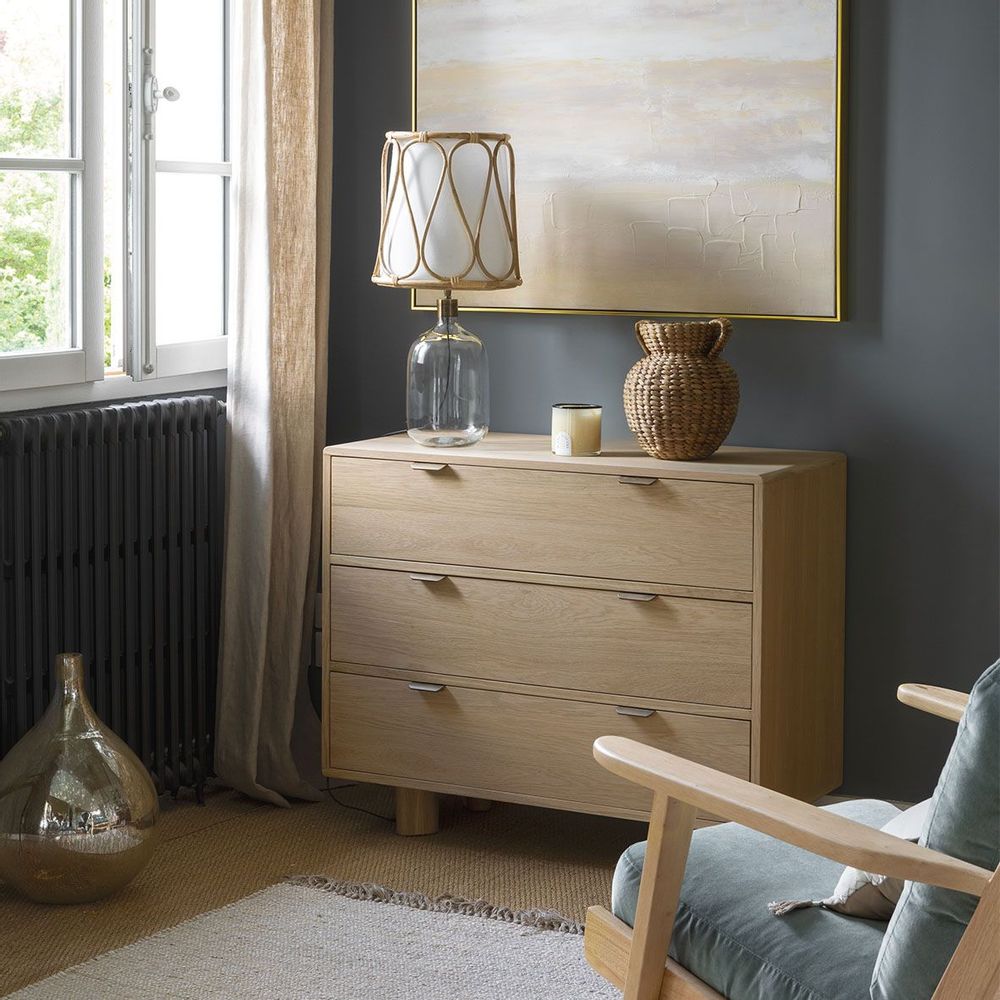 Chests of drawers - SIMONA light oak chest of drawers - BLANC D'IVOIRE