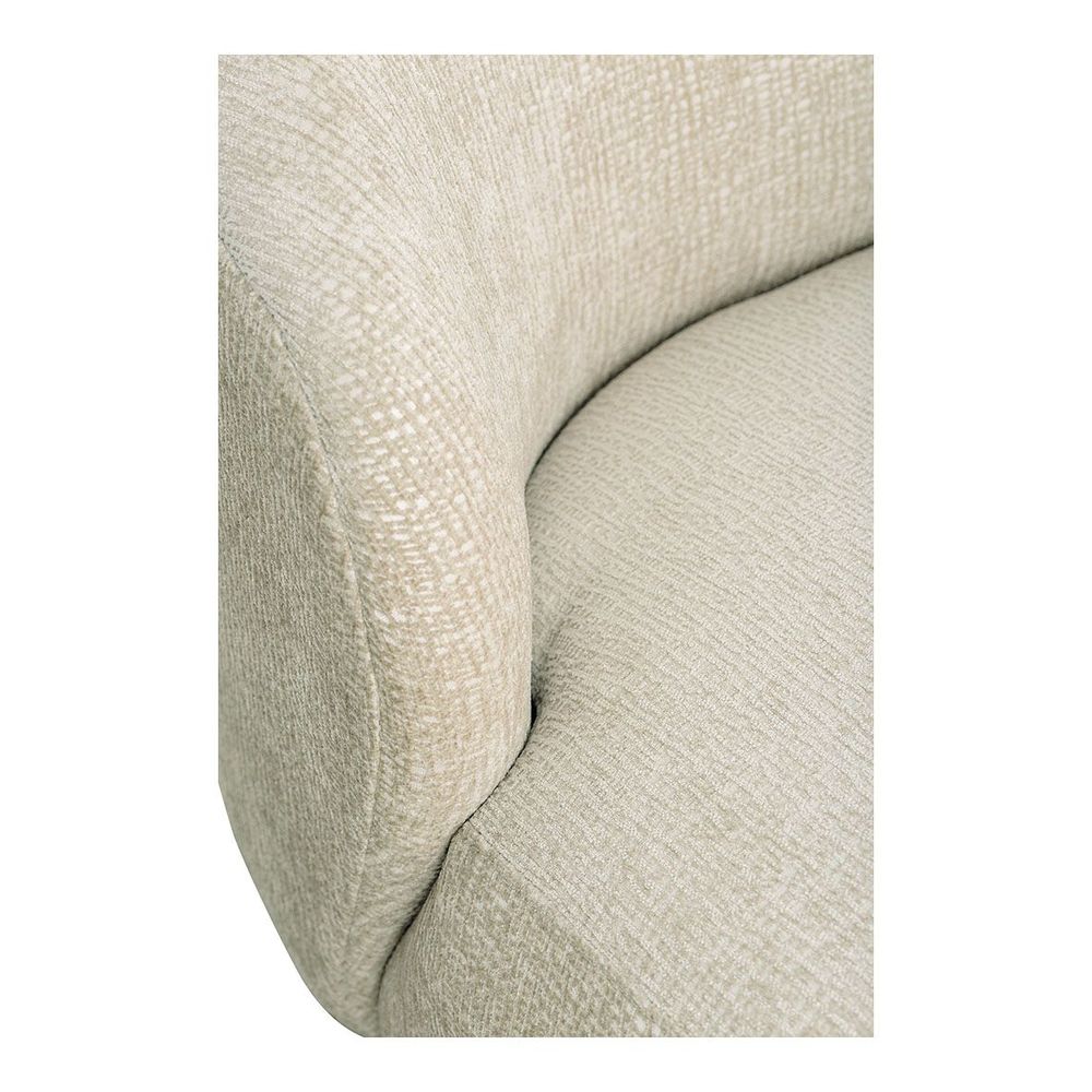 Sofas - LISETTE sofa sand velvet jacquard fabric  - BLANC D'IVOIRE