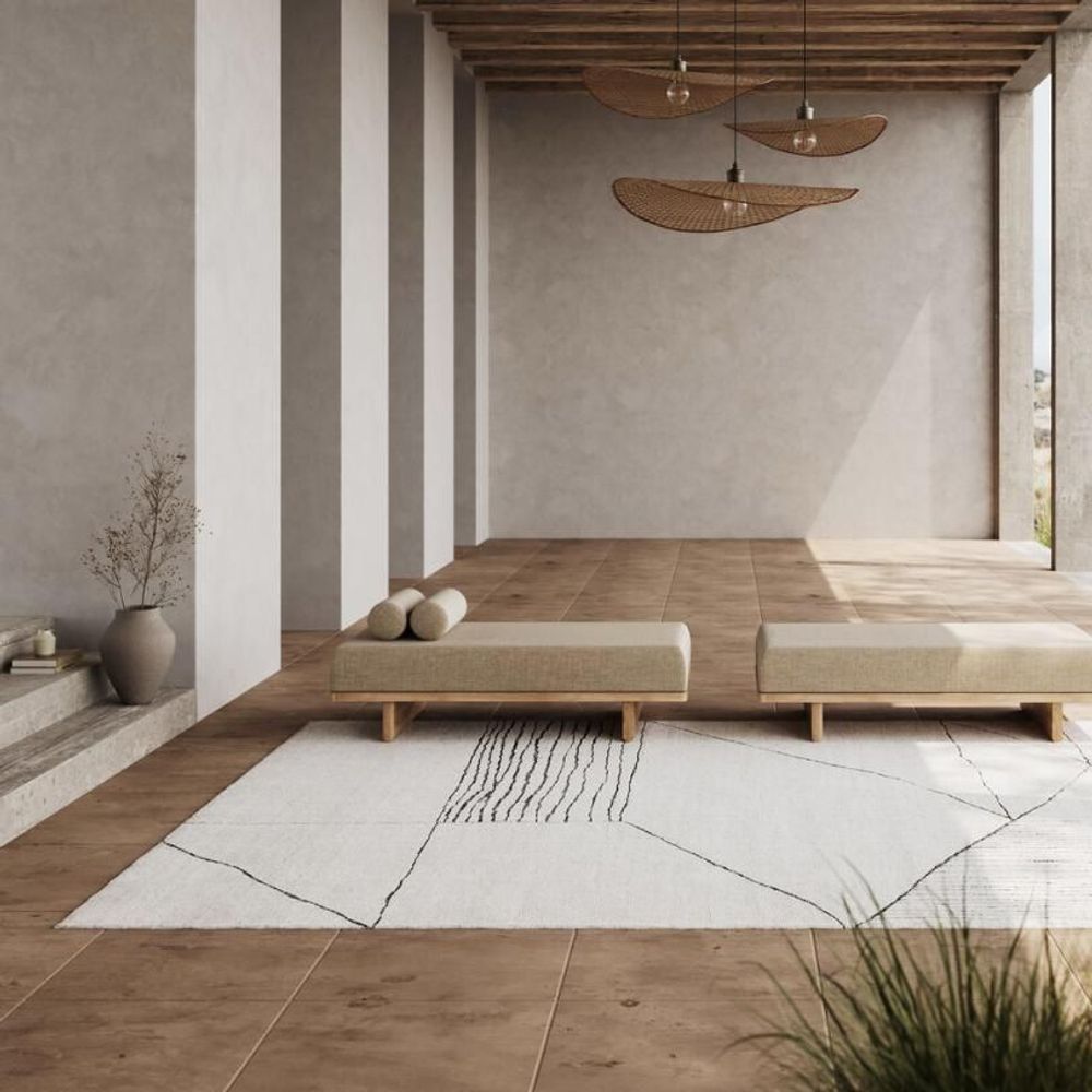 Tapis design - Tapis Landscape - Fields, Natural - REZAS RUGS