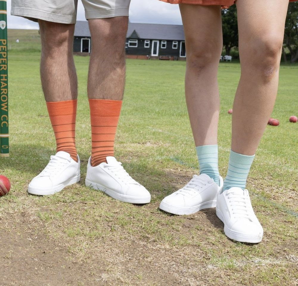 Socks - Supima cotton socks with retro stripes - PEPER HAROW SOCKS
