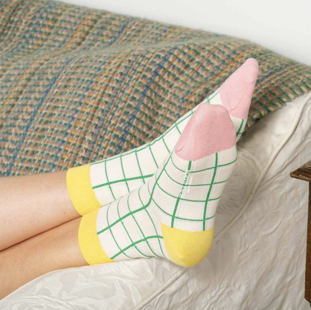 Socks - Grid Women's Socks - PEPER HAROW SOCKS