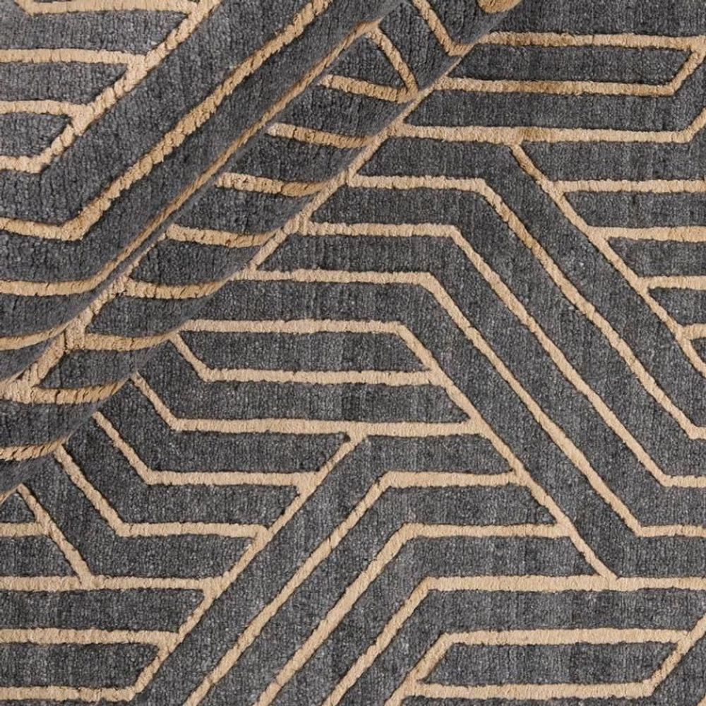 Design carpets - Companion Rug - Charcoal Gold - REZAS RUGS