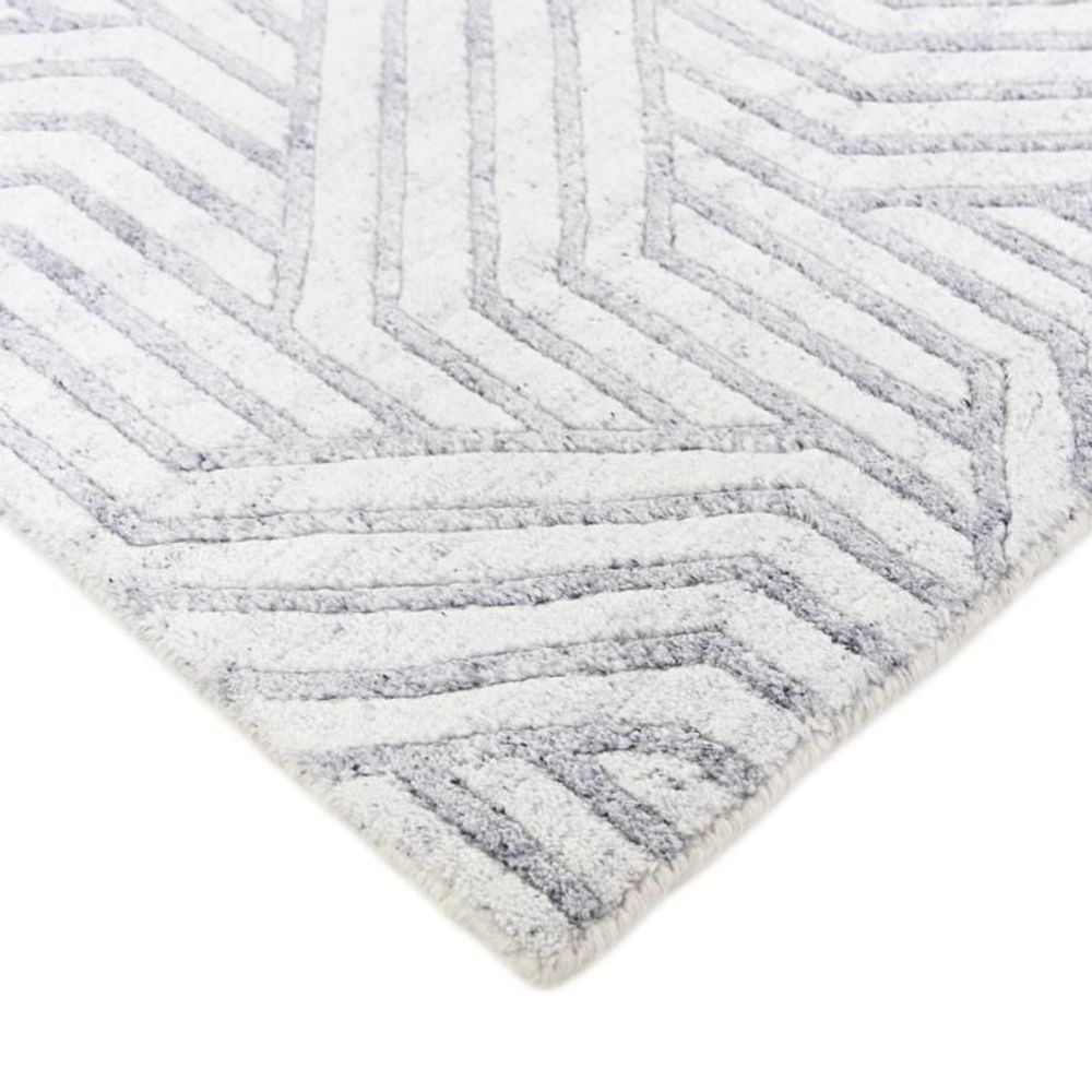 Design carpets - Companion Rug - Ivory Grey - REZAS RUGS
