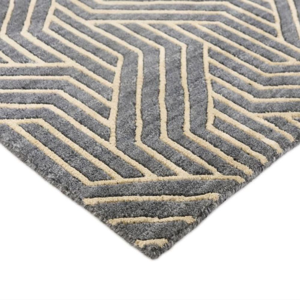 Design carpets - Companion Rug - Charcoal Gold - REZAS RUGS