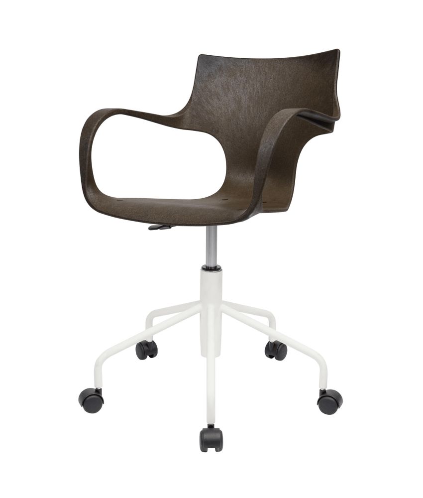 Office seating - ERBI MOKA CHAIR, swivel frame on castors - STILFIBRA