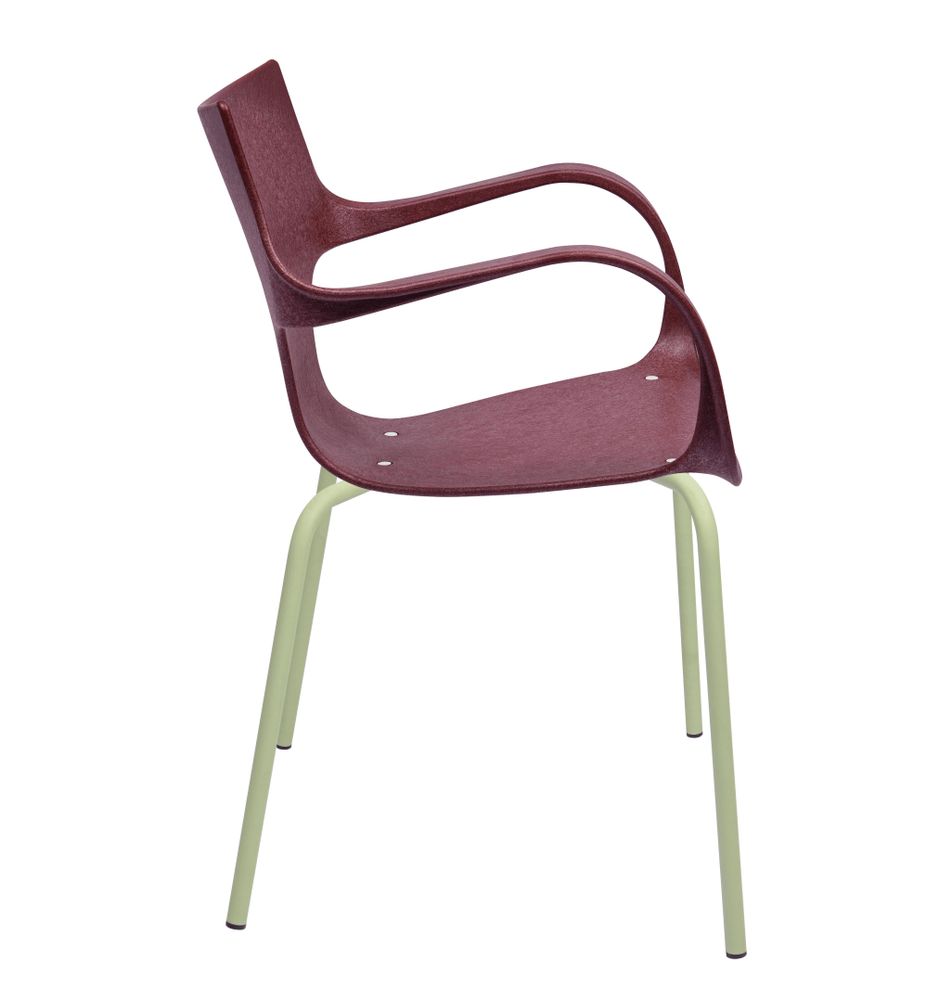 Lawn chairs - ERBI WINI CHAIR, painted steel frame for indoor and outdoor use - STILFIBRA