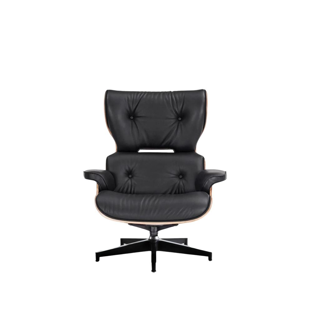 Armchairs - Magnum Lounge Chair - Walnut and Italian Leather - VIBORR