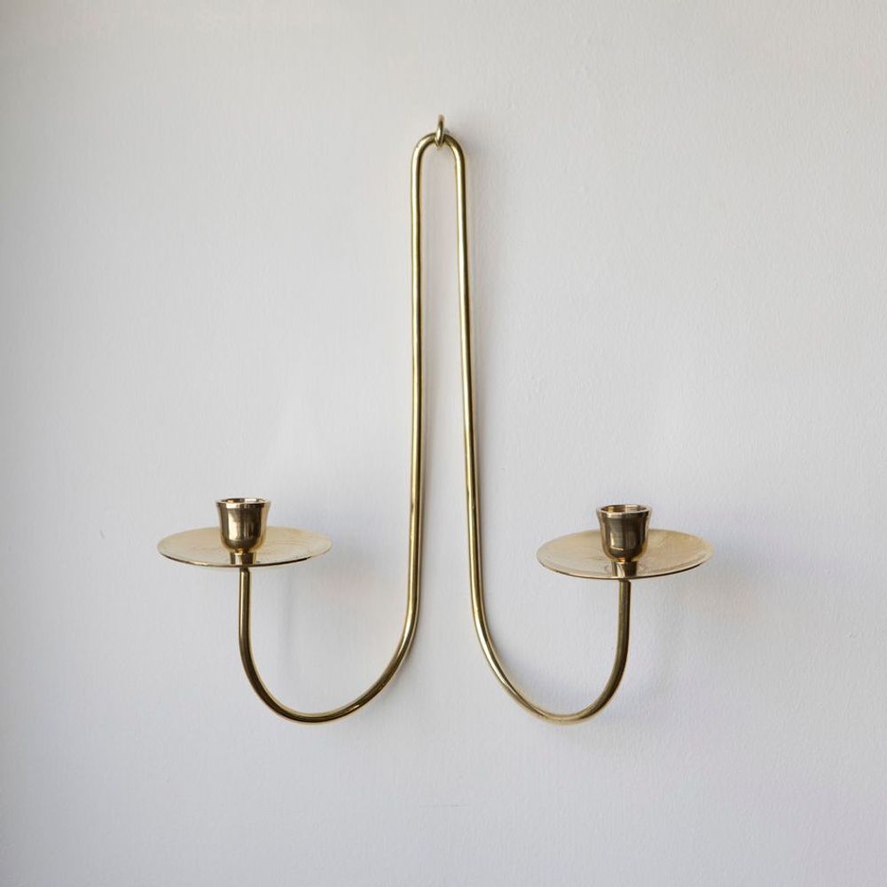 Objets de décoration - BOUGEOIR EN LAITON À DEUX BRAS - MAHE HOMEWARE