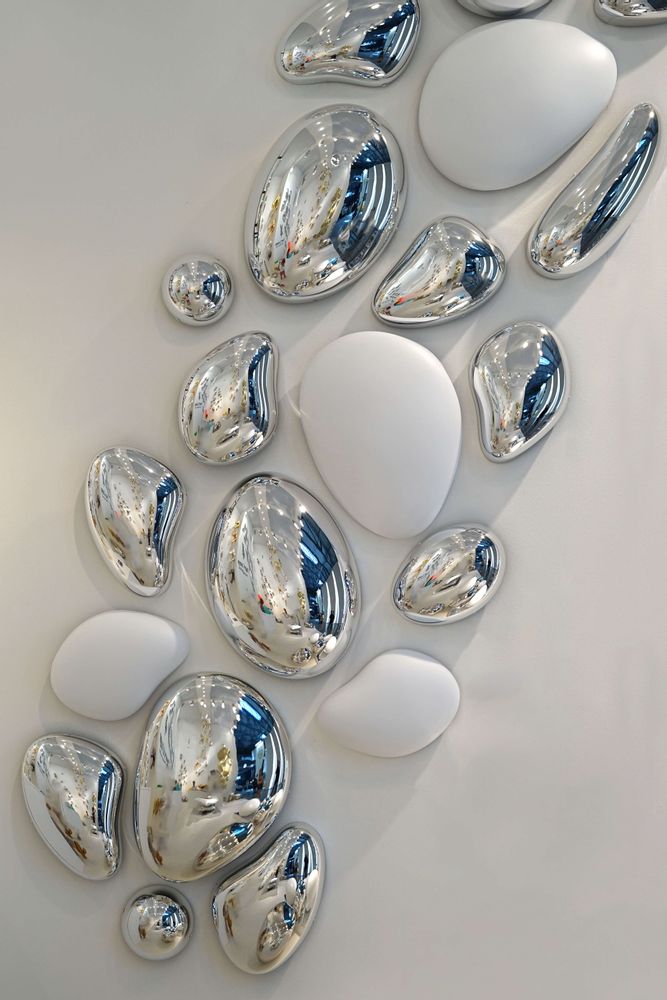 Design objects - DROPS wall decoration - FUORILUOGO CHROME DESIGN