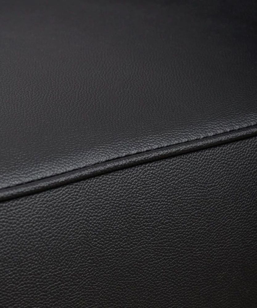 Armchairs - Lounge Box Armchair - Black Italian Leather - VIBORR