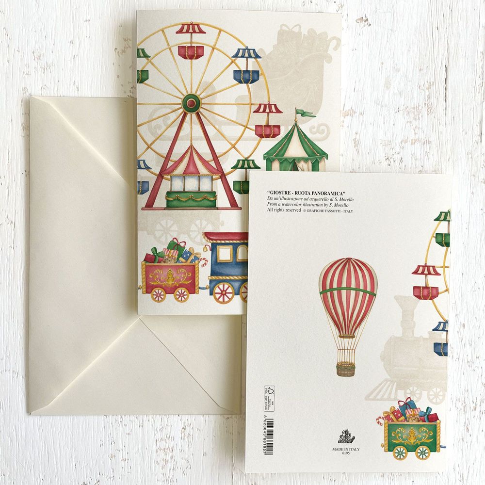 Stationery - Greeting Card "Giostre - Ruota Panoramica" with envelope - TASSOTTI - ITALY